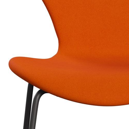 Fritz Hansen 3107 Chair Full Upholstery, Warm Graphite/Tonus Light Orange