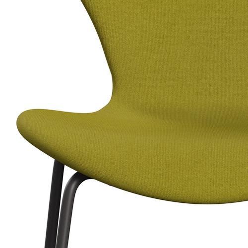 Fritz Hansen 3107 Chair Full Upholstery, Warm Graphite/Tonus Lime Green