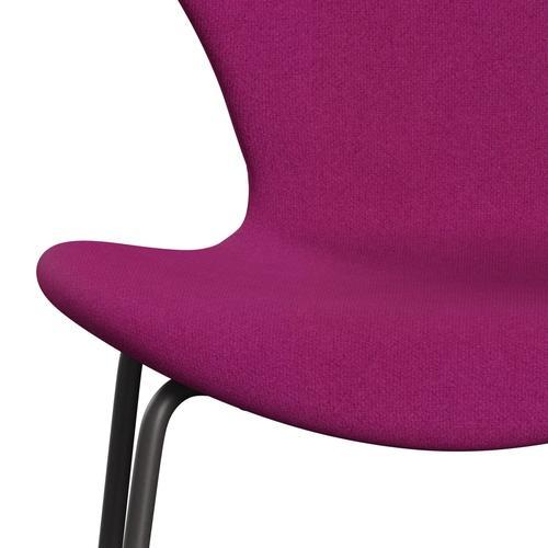 Fritz Hansen 3107 Chair Full Upholstery, Warm Graphite/Tonus Pink