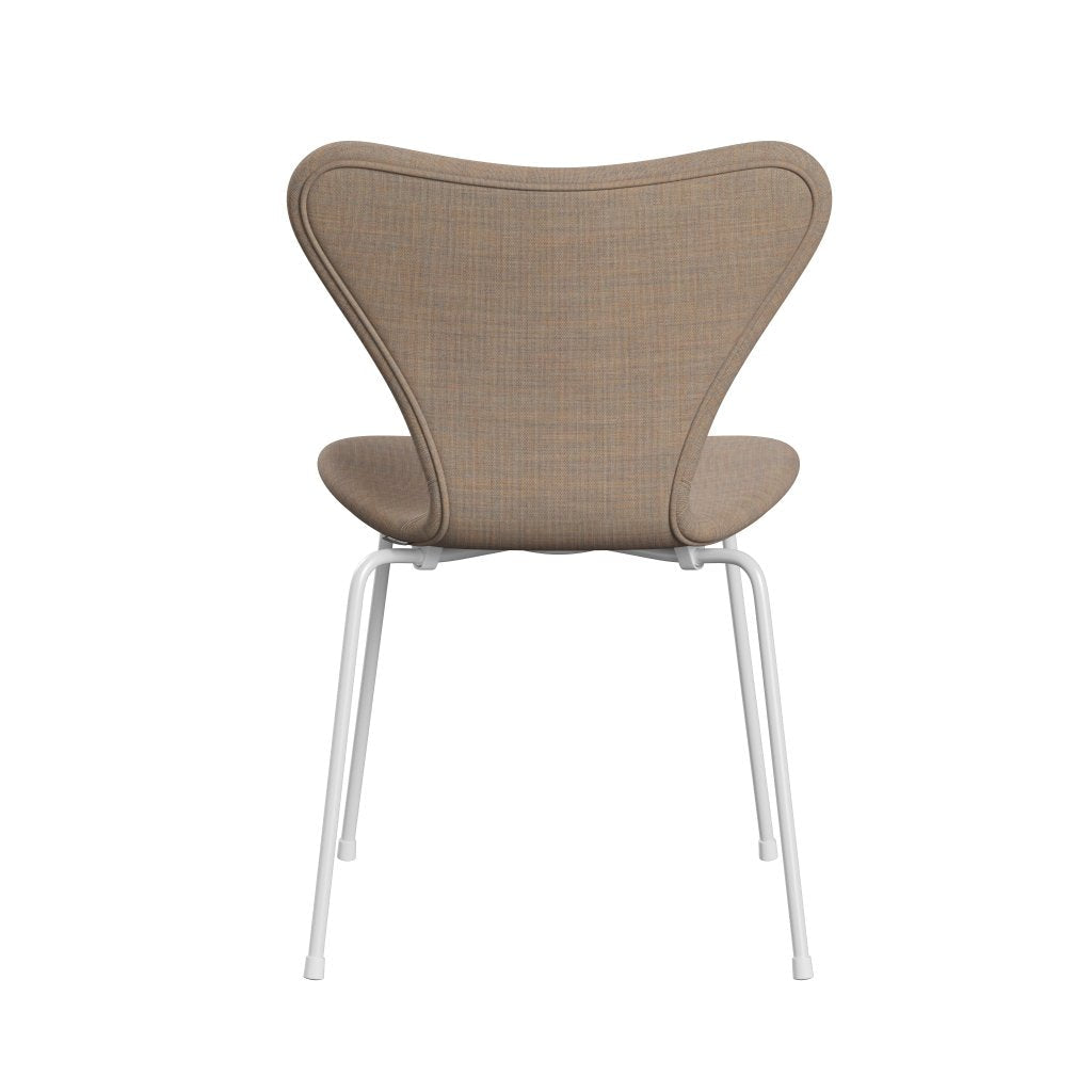 Fritz Hansen 3107 Chair Full Upholstery, White/Canvas Sand