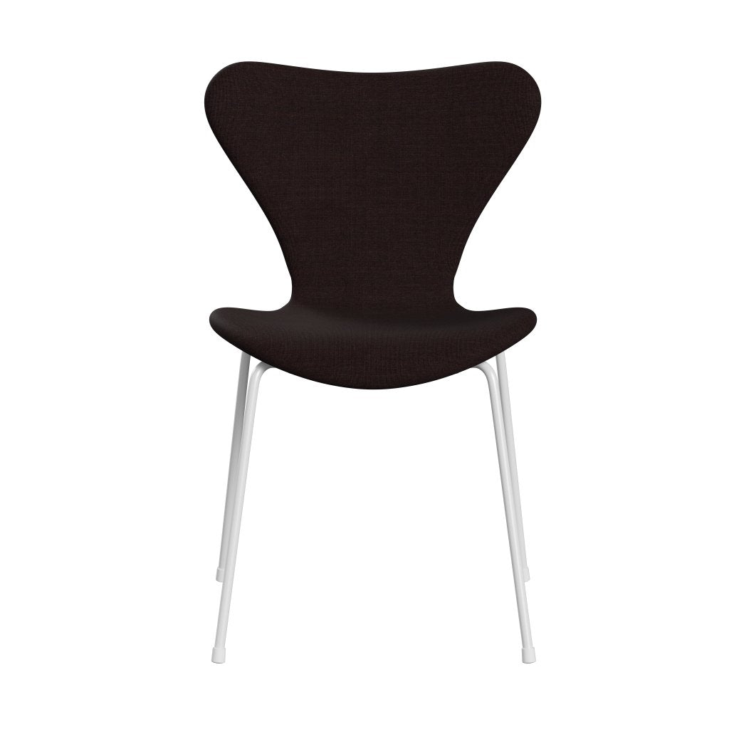 Fritz Hansen 3107 Chair Full Upholstery, White/Canvas Black Light