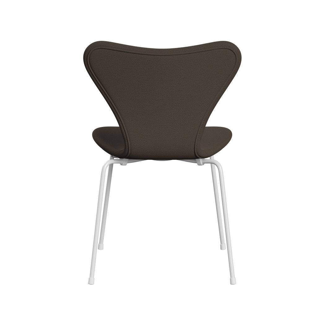 Fritz Hansen 3107 Chair Full Upholstery, White/Capture Brown/Green