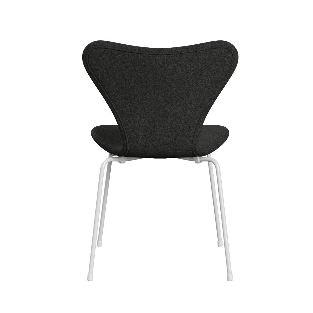 Fritz Hansen 3107 Chair Full Upholstery, White/Divina Melange Grey