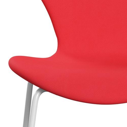 Fritz Hansen 3107 Chair Full Upholstery, White/Fame Pink