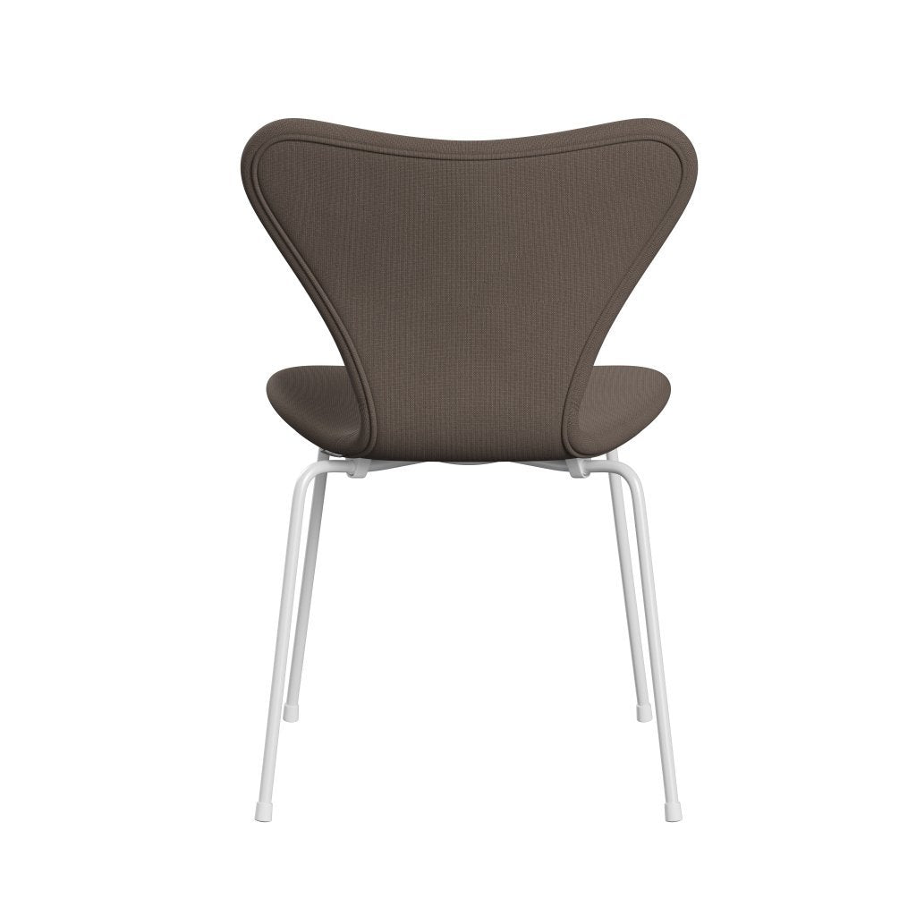 Fritz Hansen 3107 Chair Full Upholstery, White/Fame Silver Dark