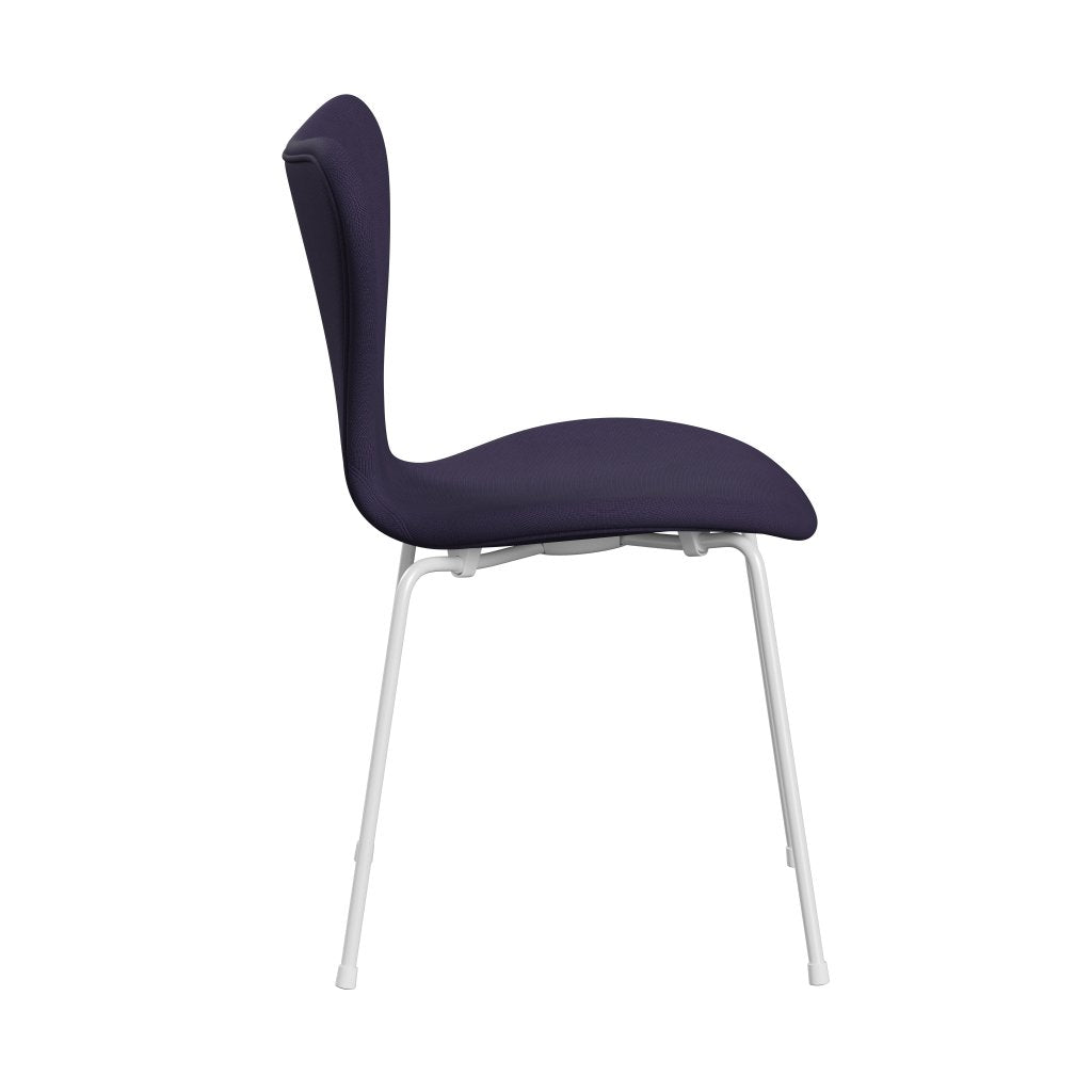 Fritz Hansen 3107 Chair Full Upholstery, White/Fame Violet Dark