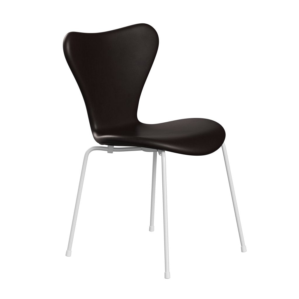 Fritz Hansen 3107 Chair Full Upholstery, White/Grace Dark Brown