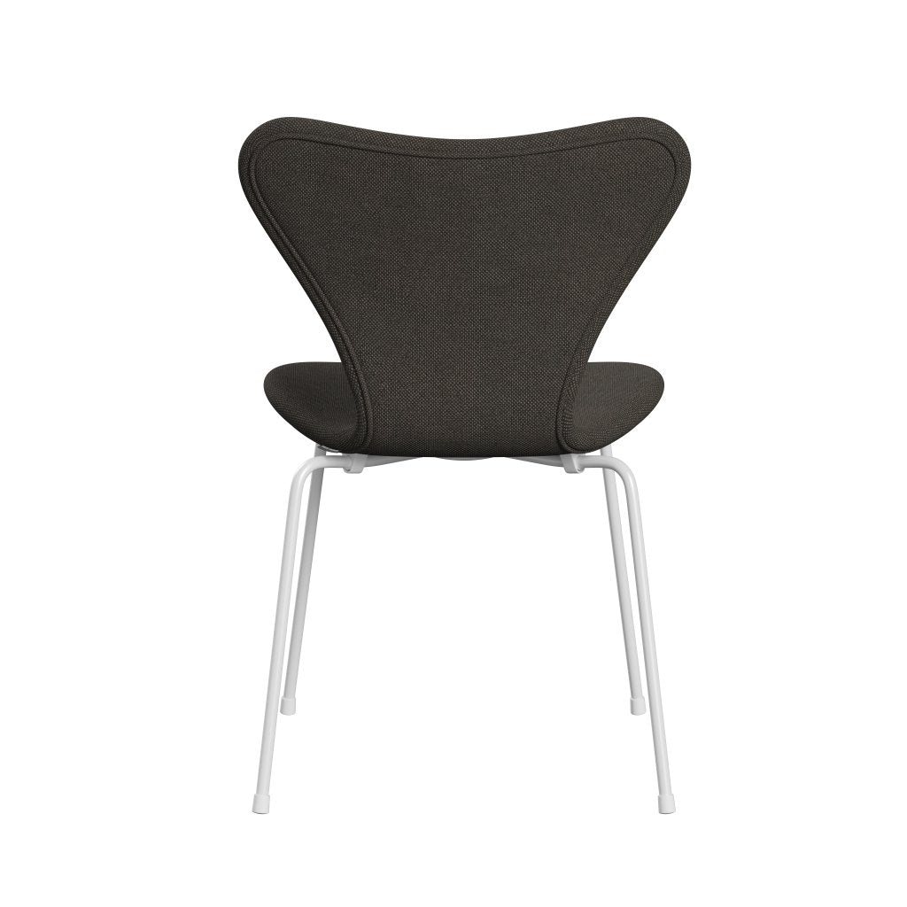 Fritz Hansen 3107 Chair Full Upholstery, White/Hallingdal Charcoal Light