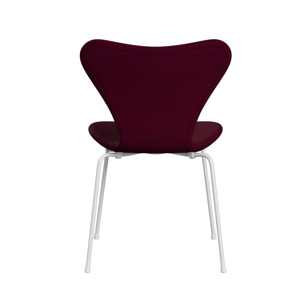 Fritz Hansen 3107 Chair Full Upholstery, White/Hallingdal Pink Dark