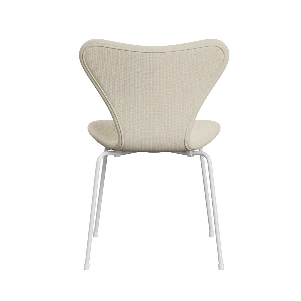 Fritz Hansen 3107 Chair Full Upholstery, White/Hallingdal Wool White