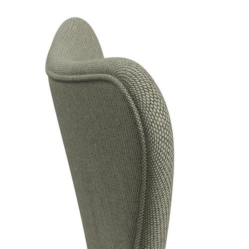 Fritz Hansen 3107 Chair Full Upholstery, White/Re Wool Lime Green/Natural