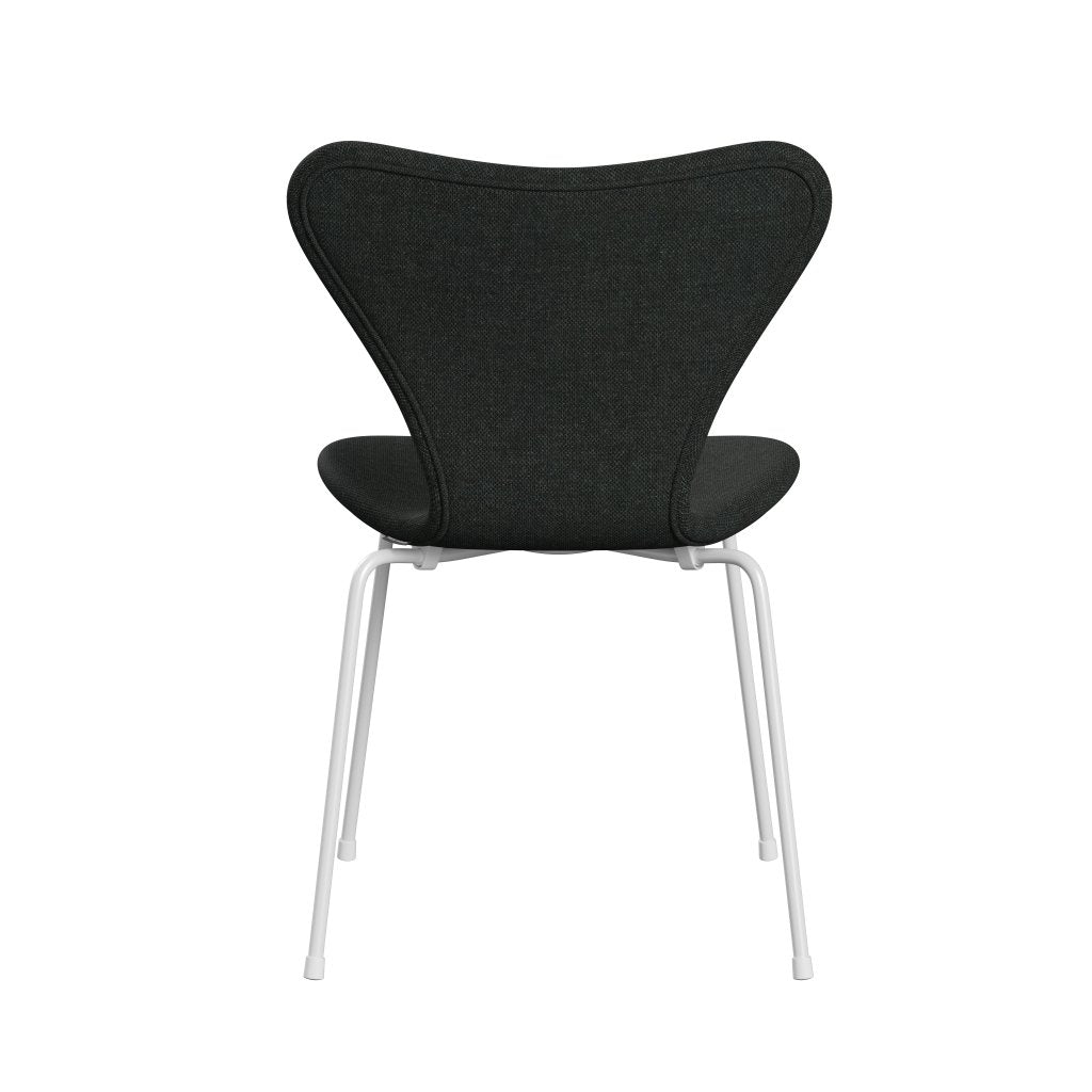 Fritz Hansen 3107 Chair Full Upholstery, White/Re Wool Black/Natural