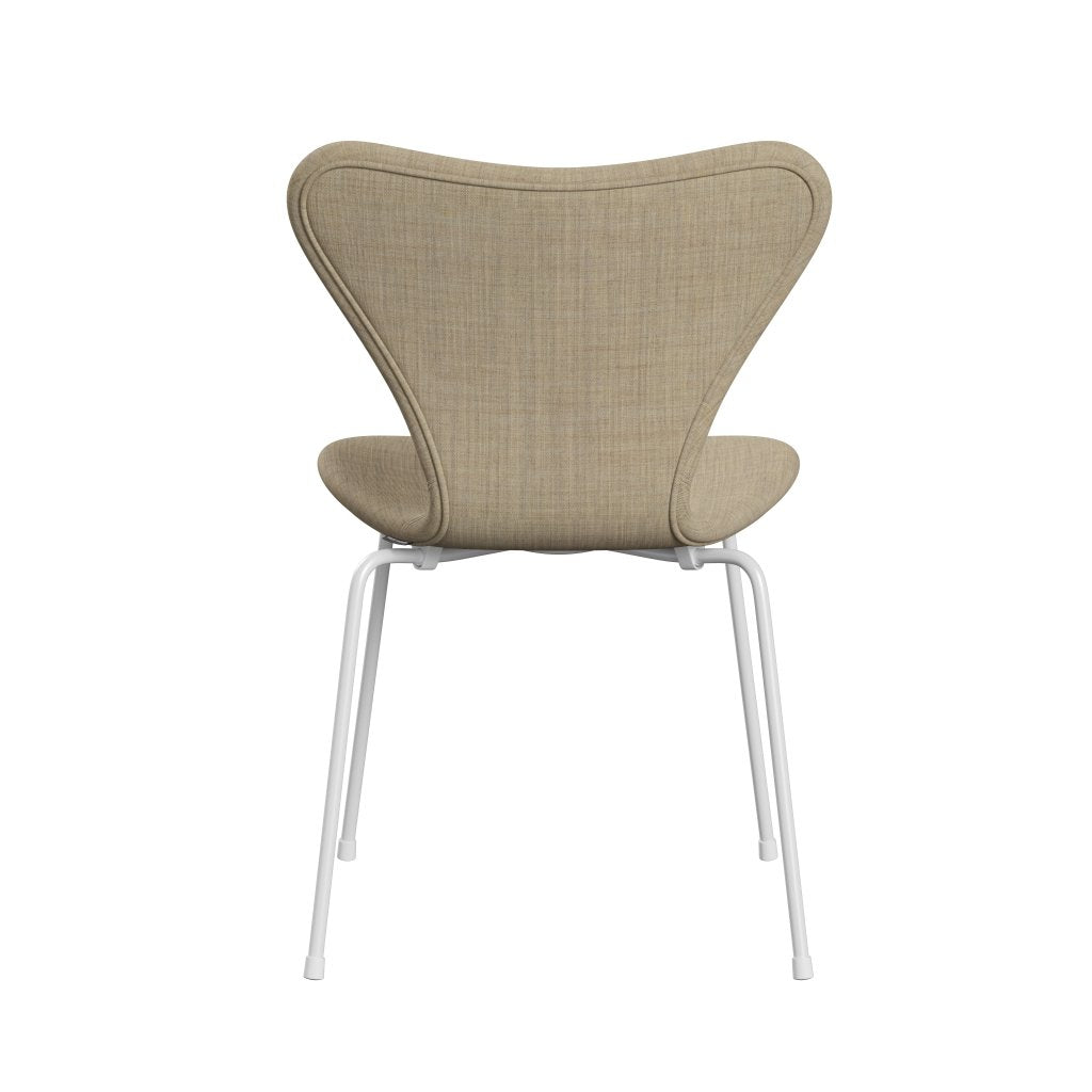 Fritz Hansen 3107 Chair Full Upholstery, White/Remix Beige (Rem223)