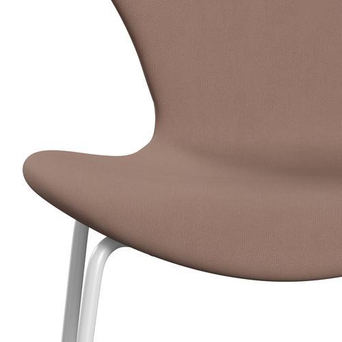 Fritz Hansen 3107 Chair Full Upholstery, White/Remix Brown