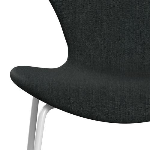 Fritz Hansen 3107 Chair Full Upholstery, White/Remix Dark Blue Grey