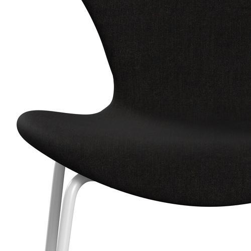 Fritz Hansen 3107 Chair Full Upholstery, White/Remix Dark Brown (Rem393)