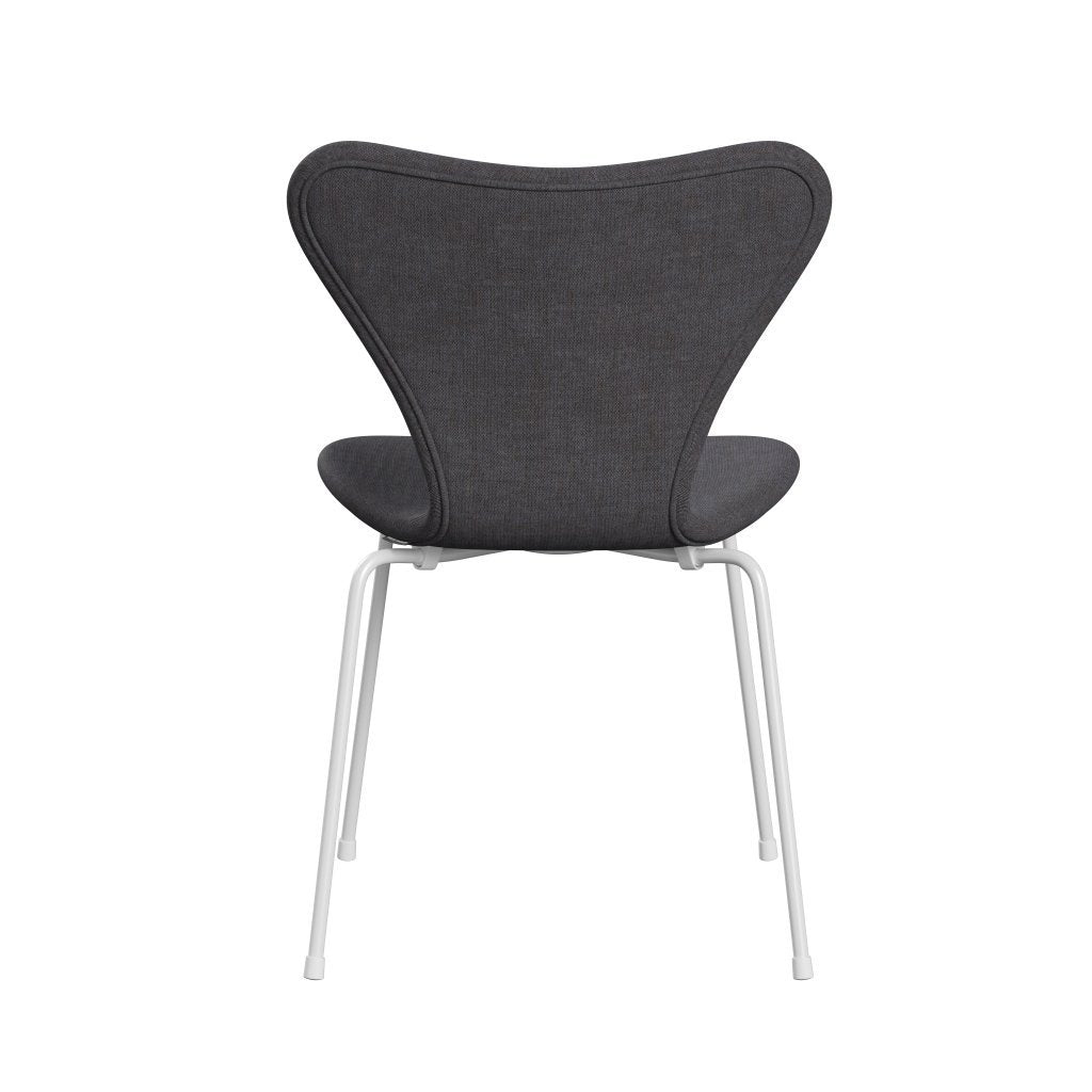 Fritz Hansen 3107 Chair Full Upholstery, White/Remix Dark Grey (Rem266)