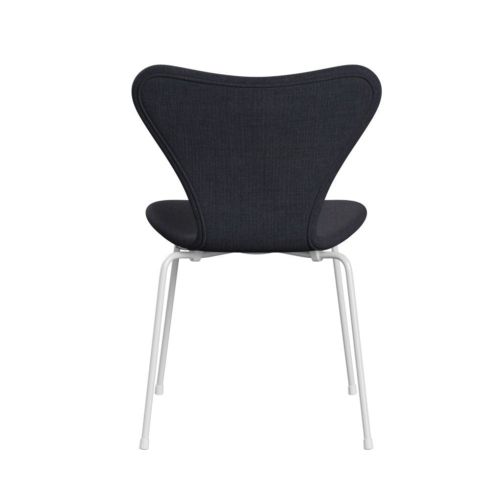 Fritz Hansen 3107 Chair Full Upholstery, White/Remix Jeans Blue