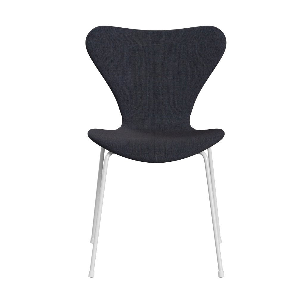 Fritz Hansen 3107 Chair Full Upholstery, White/Remix Jeans Blue