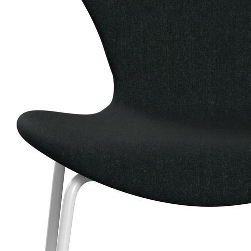 Fritz Hansen 3107 Chair Full Upholstery, White/Remix Black (Rem183)