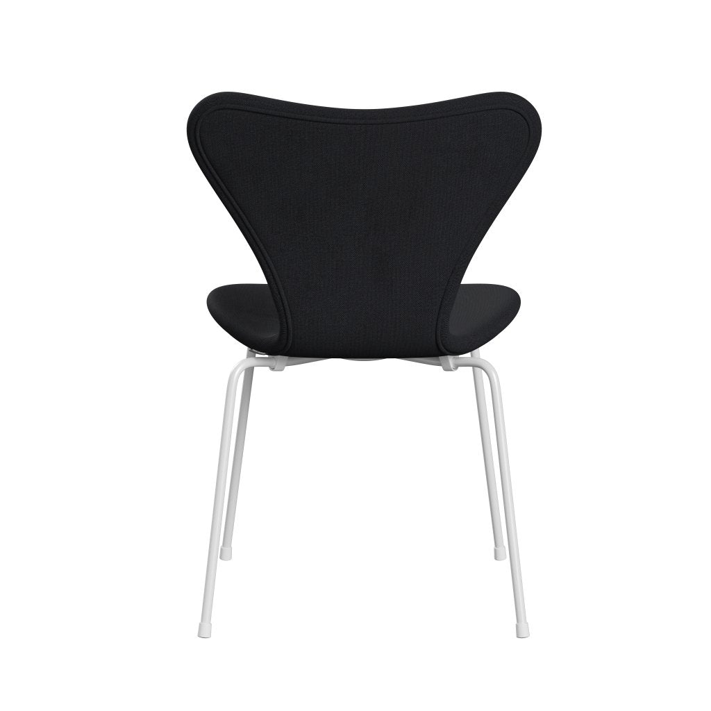 Fritz Hansen 3107 Chair Full Upholstery, White/Remix Black (Rem286)