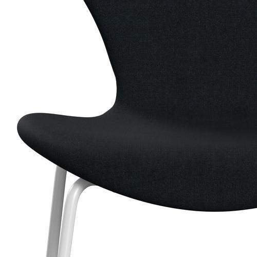 Fritz Hansen 3107 Chair Full Upholstery, White/Remix Black (Rem996)