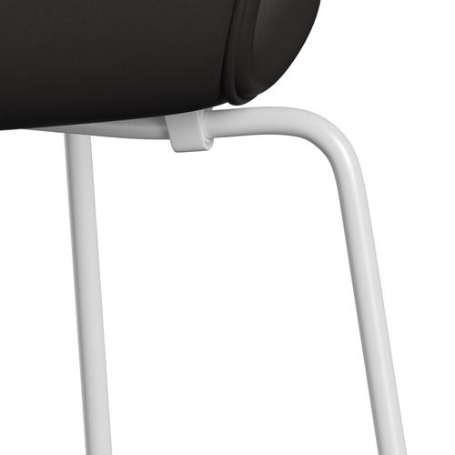 Fritz Hansen 3107 Chair Full Upholstery, White/Soft Black Brown