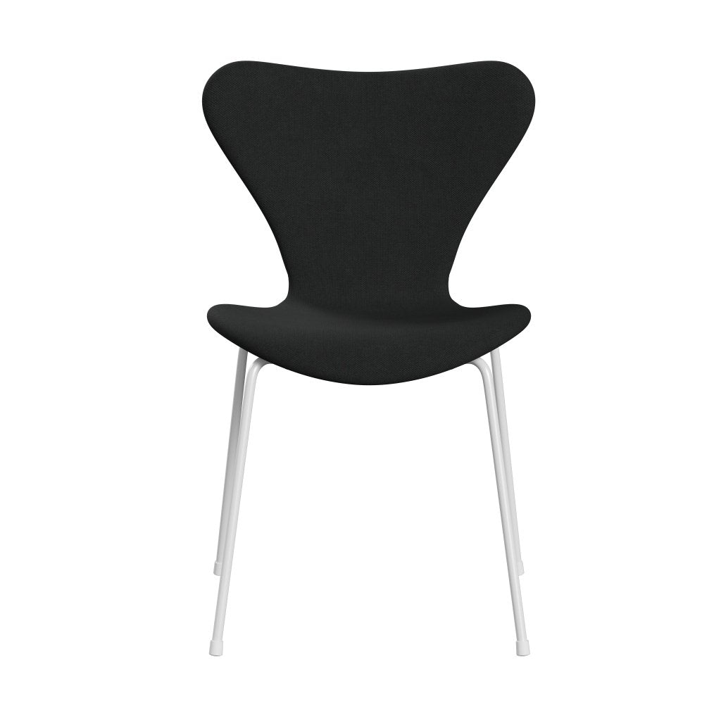 Fritz Hansen 3107 Chair Full Upholstery, White/Steelcut Dark Brown (Sti380)