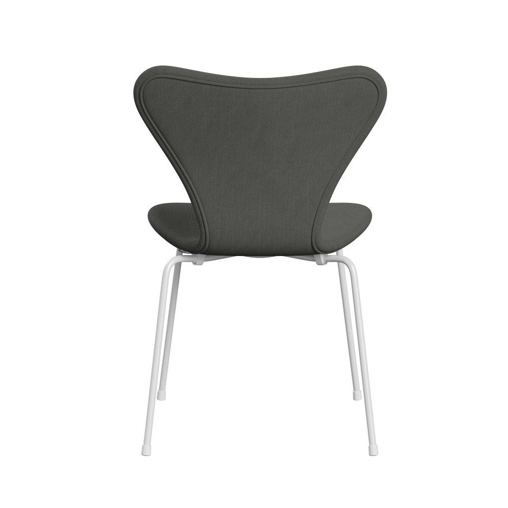 Fritz Hansen 3107 Chair Full Upholstery, White/Steelcut Grey