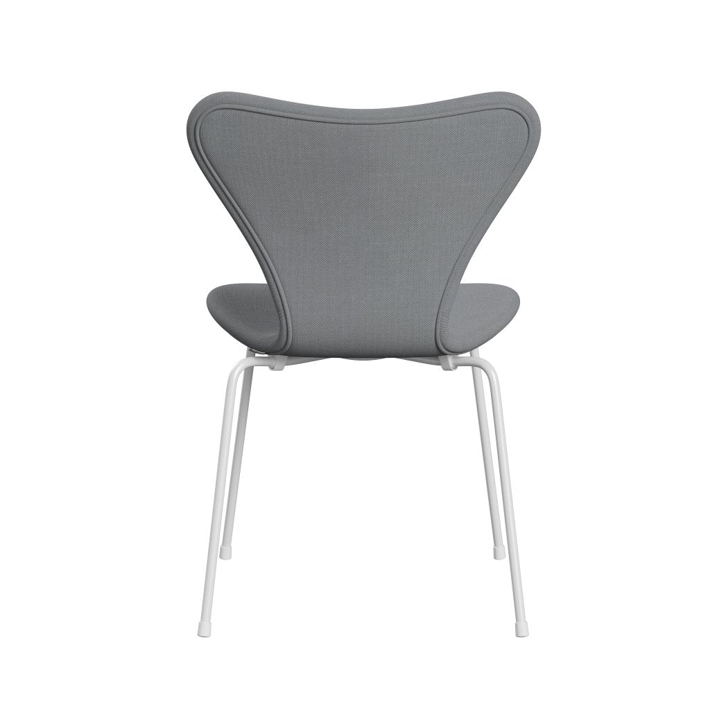 Fritz Hansen 3107 Chair Full Upholstery, White/Steelcut Light Grey