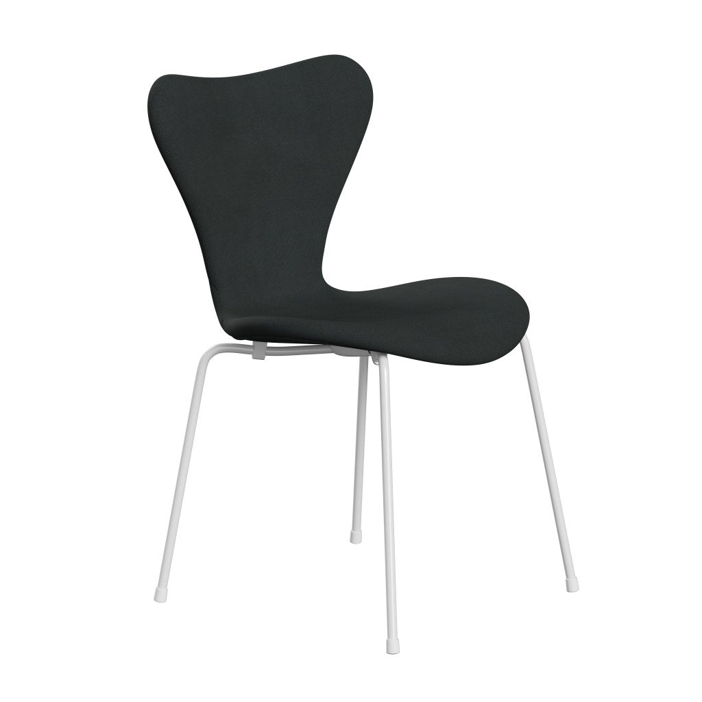 Fritz Hansen 3107 Chair Full Upholstery, White/Steelcut Charcoal