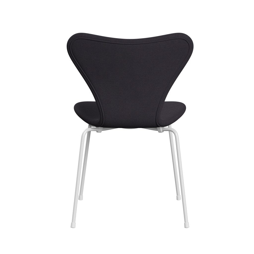 Fritz Hansen 3107 Chair Full Upholstery, White/Steelcut Trio Warm Dark Blue