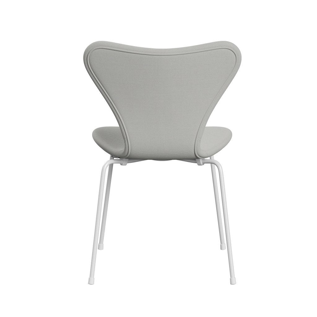 Fritz Hansen 3107 Chair Full Upholstery, White/Steelcut Trio Delicate Mint Green