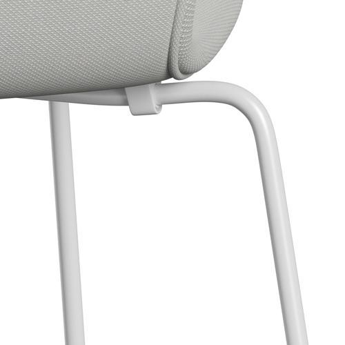 Fritz Hansen 3107 Chair Full Upholstery, White/Steelcut Trio Delicate Mint Green