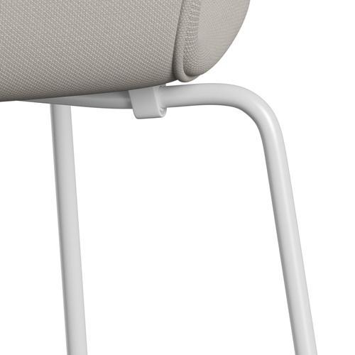 Fritz Hansen 3107 Chair Full Upholstery, White/Steelcut Wool White