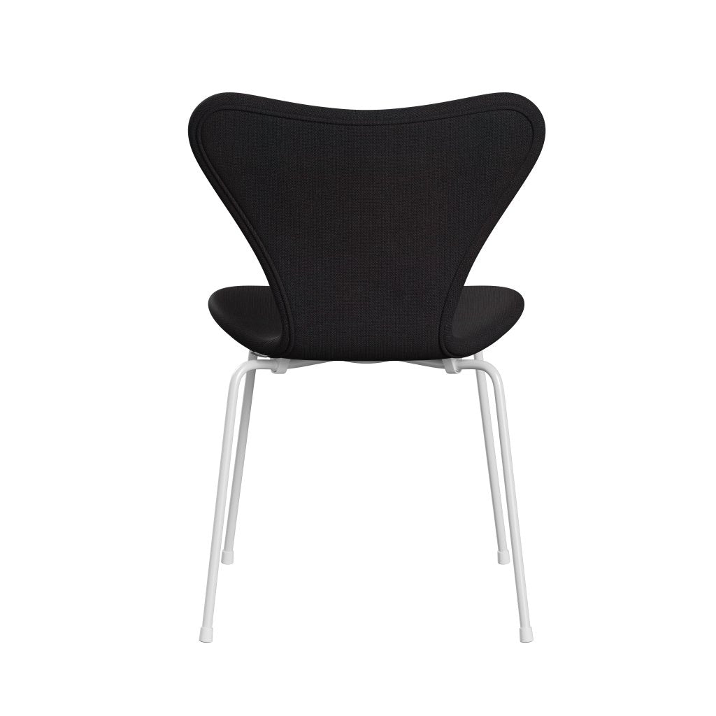 Fritz Hansen 3107 Chair Full Upholstery, White/Sunniva 2 Black (Sv683)