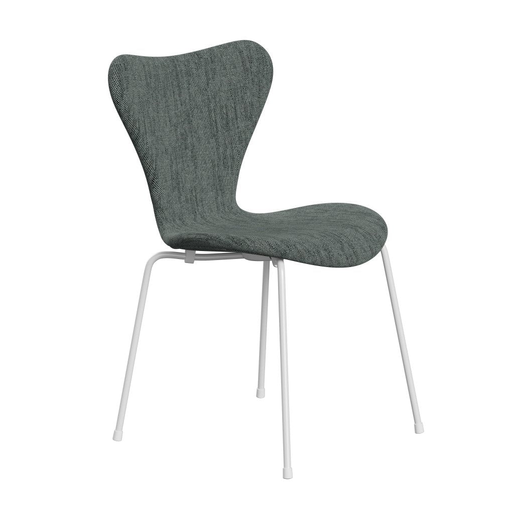 Fritz Hansen 3107 Chair Full Upholstery, White/Sunniva 2 Black/White