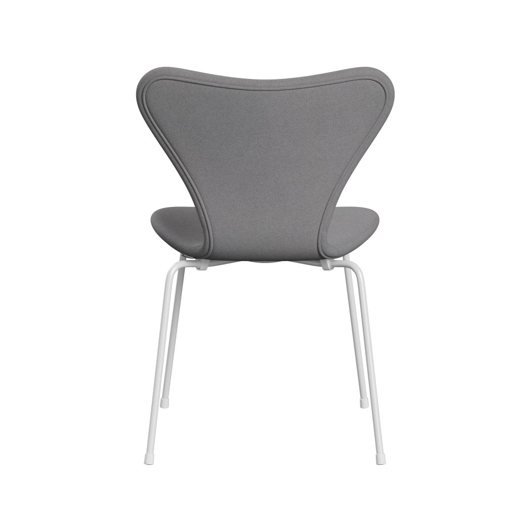 Fritz Hansen 3107 Chair Full Upholstery, White/Tonus Light Grey