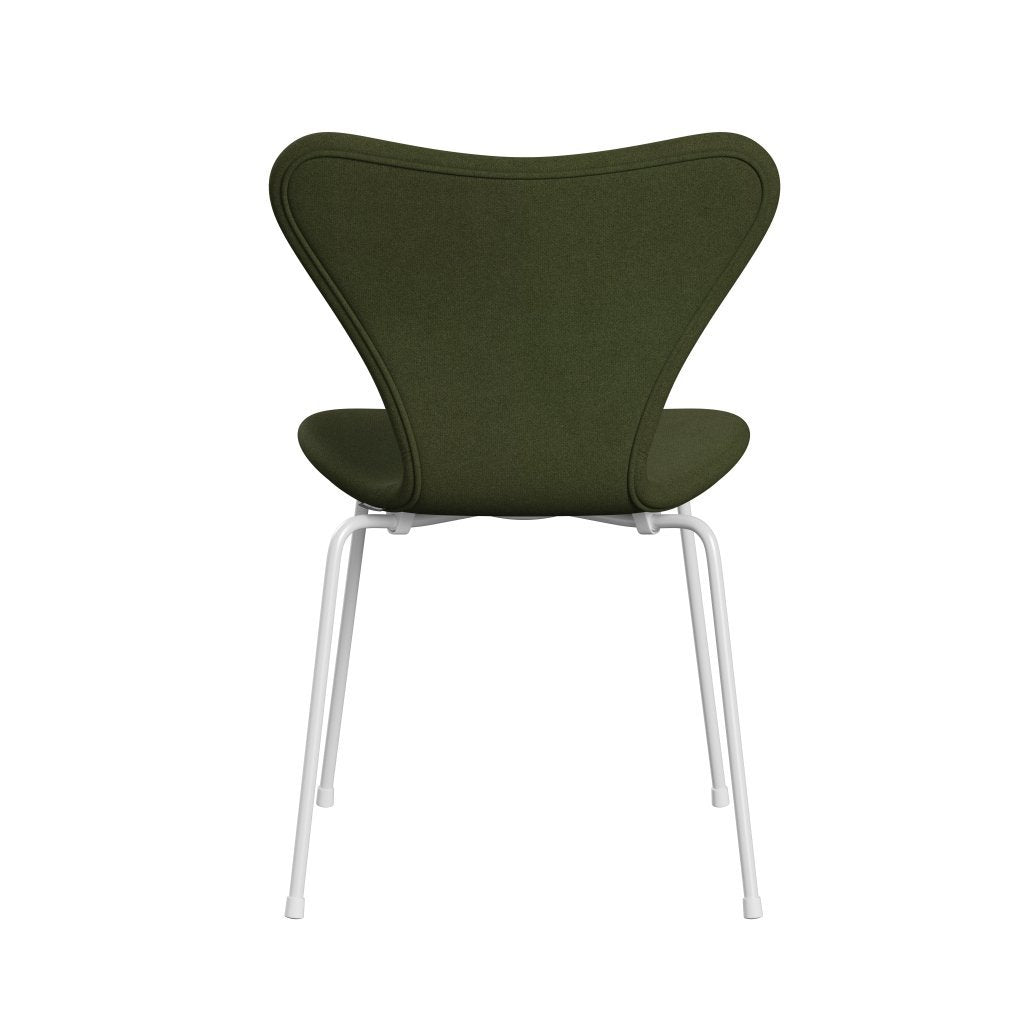 Fritz Hansen 3107 Chair Full Upholstery, White/Tonus Military Green