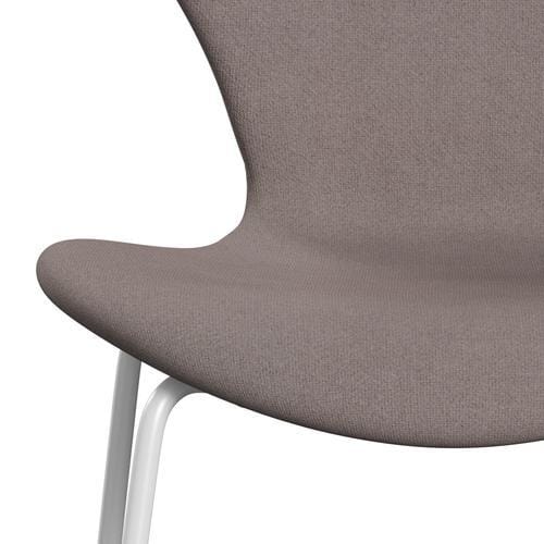 Fritz Hansen 3107 Chair Full Upholstery, White/Tonus Dusty Sand