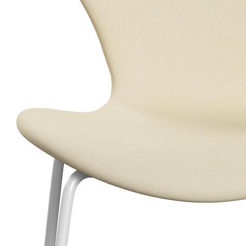 Fritz Hansen 3107 Chair Full Upholstery, White/Tonus Wool White