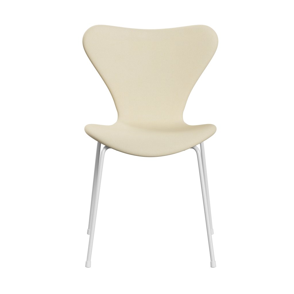 Fritz Hansen 3107 Chair Full Upholstery, White/Tonus Wool White