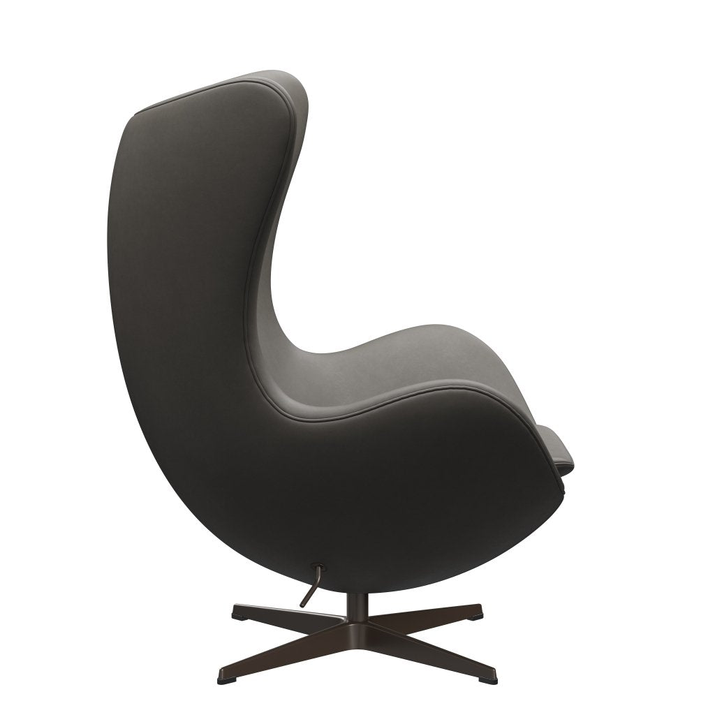 Fritz Hansen The Egg Lounge Chair Leather, Brown Bronze/Essential Lava