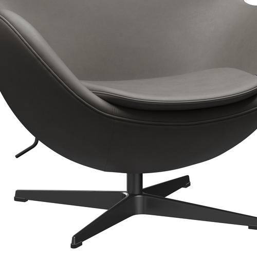 Fritz Hansen The Egg Lounge Chair Leather, Black/Essential Lava