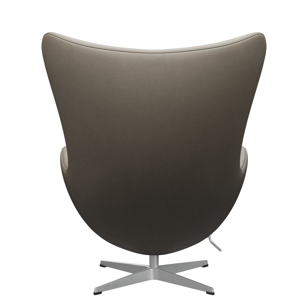 Fritz Hansen The Egg Lounge Chair Leather, Silver Grey/Essential Light Grey