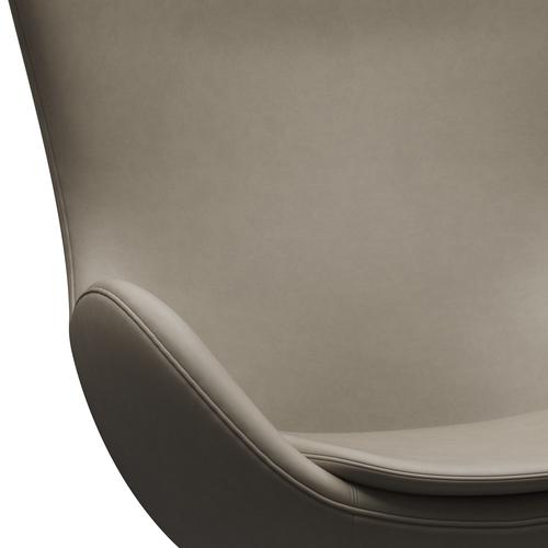 Fritz Hansen The Egg Lounge Chair Leather, Warm Graphite/Essential Light Grey