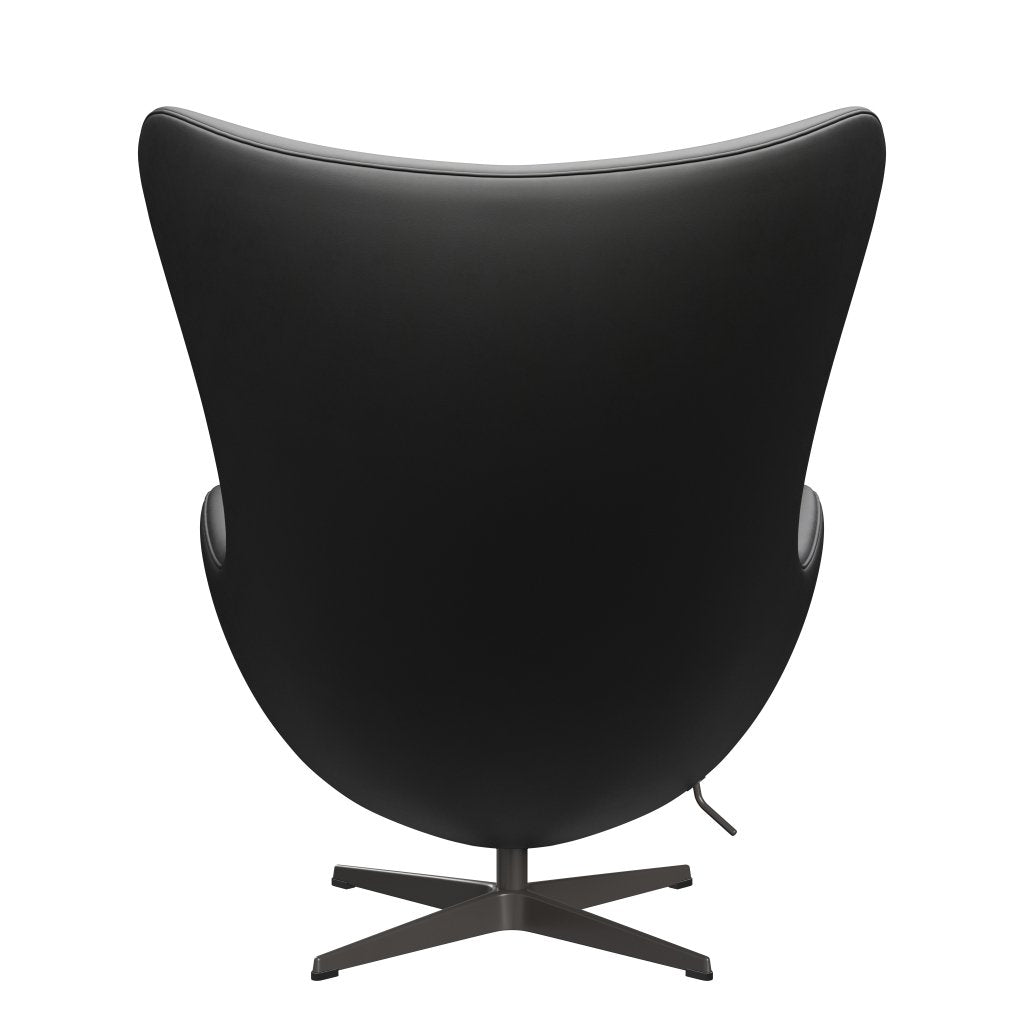 Fritz Hansen The Egg Lounge Chair Leather, Warm Graphite/Essential Black