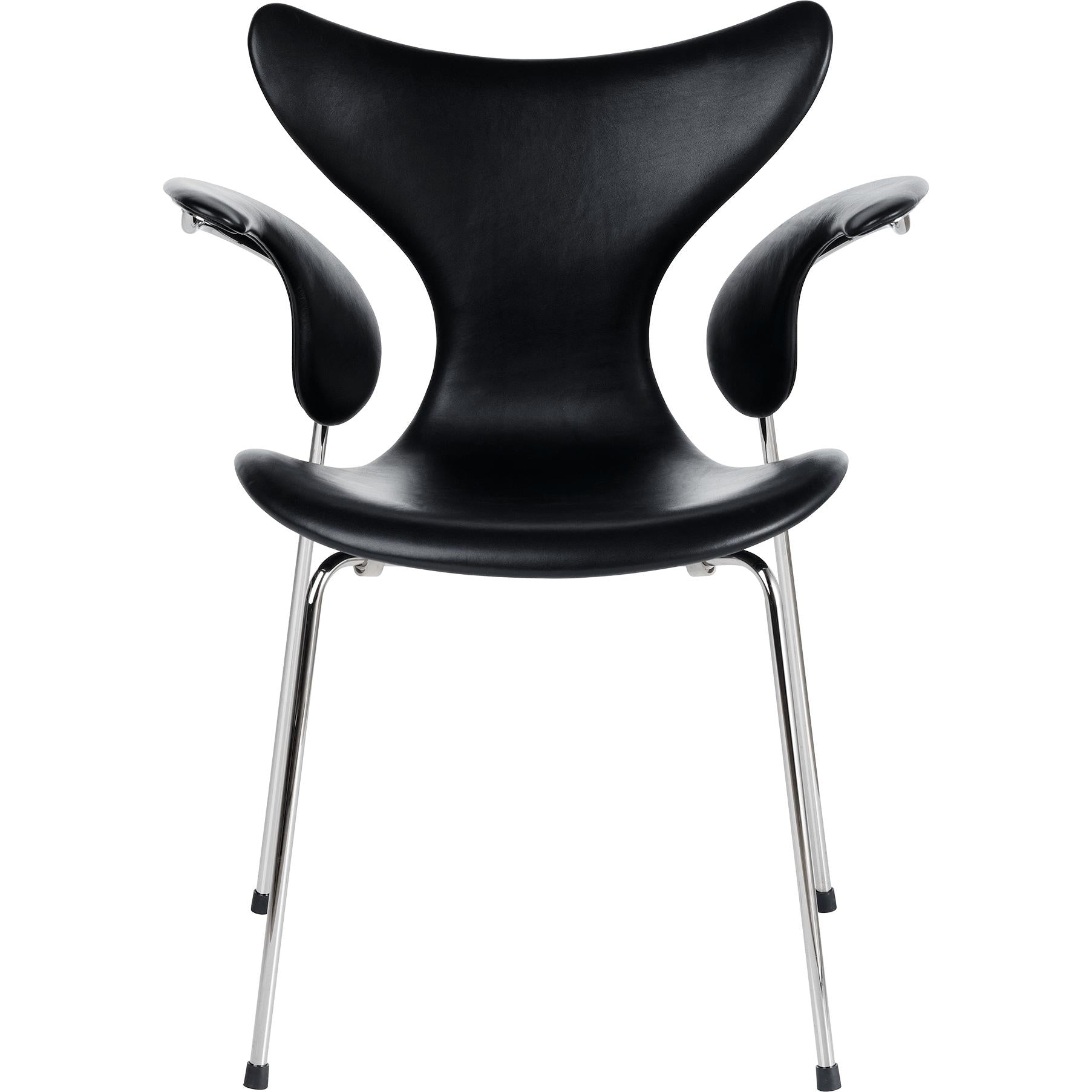 Fritz Hansen Die Lilie Armstuhl Vollpolsterung Leder, Basic Schwarz-Stühle-Fritz Hansen-249143216-3208-essential-black-FRI-inwohn