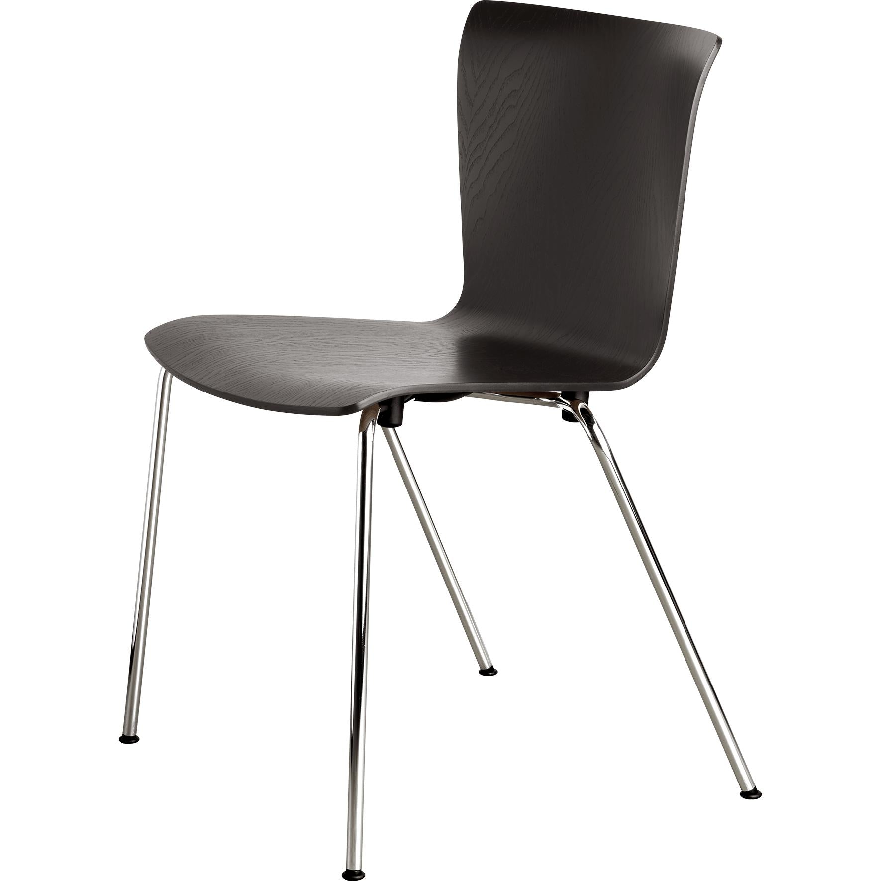 Fritz Hansen Vico Duo Vm110 Chair Chrome Legs, Black Ash