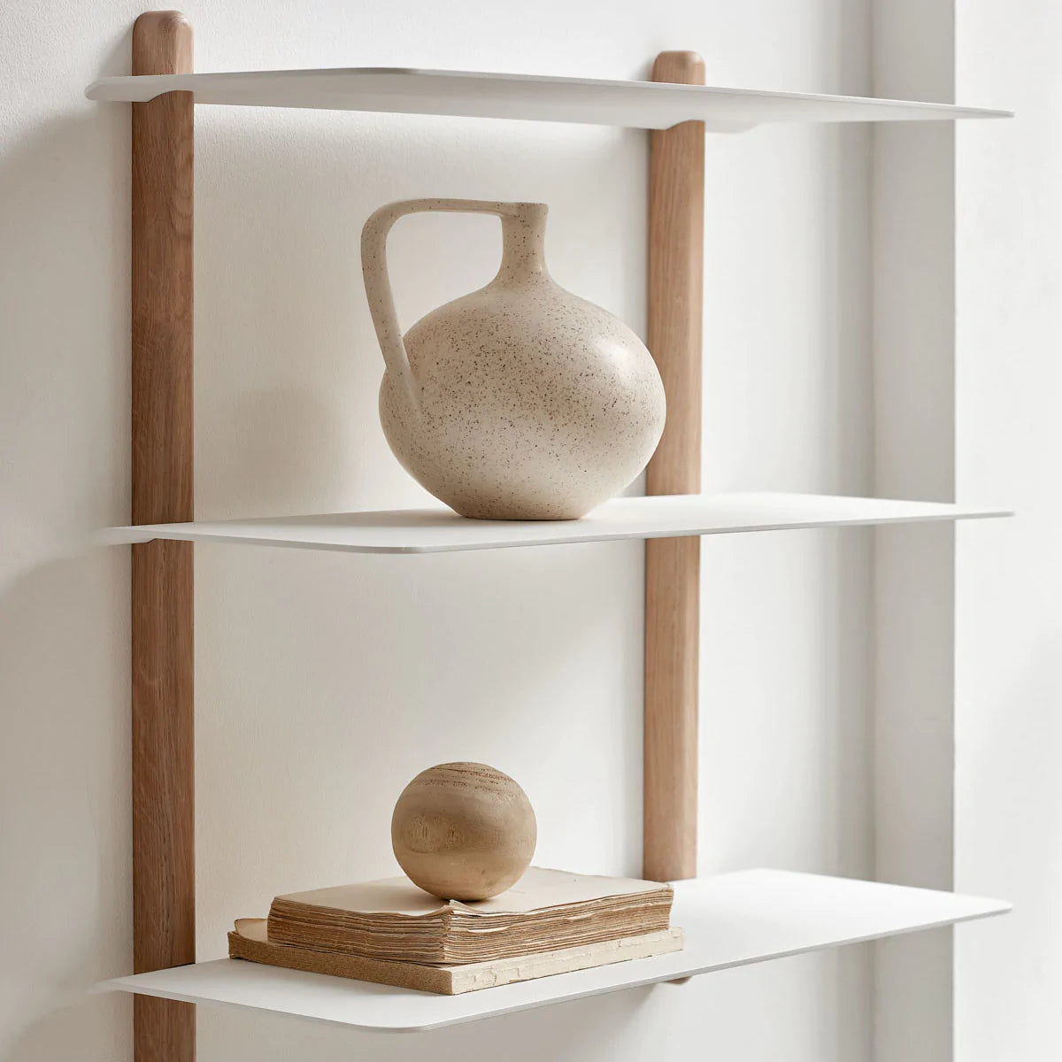 Gejst Nivo Shelf A Large, Light Oak/White